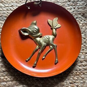 Vintage Disney Matsuya Bambi plate wall art Japan movie Depart.
